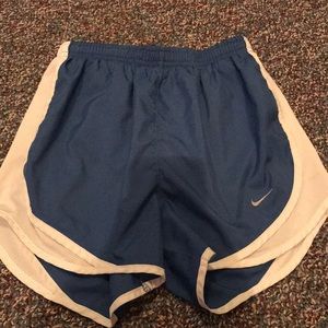 blue and white nike shorts size XS